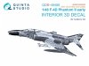 Quinta Studio QDS+48488 F-4D early Phantom II 3D-Printed & coloured Interior on decal paper (Academy) (Small version) (with 3D-printed resin parts) 1/48